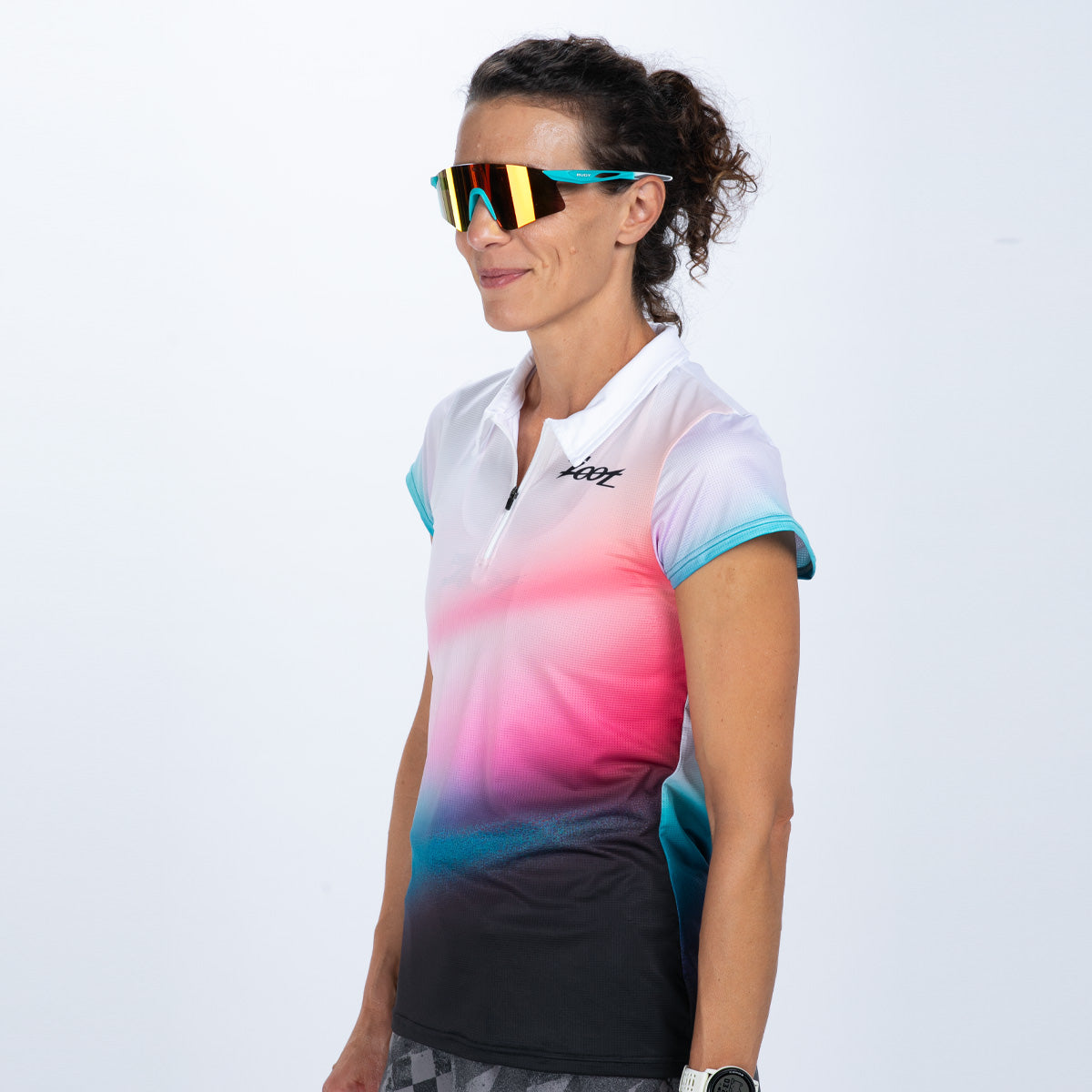 Women's Ltd Zip Polo Shirt - TZ Afterglow