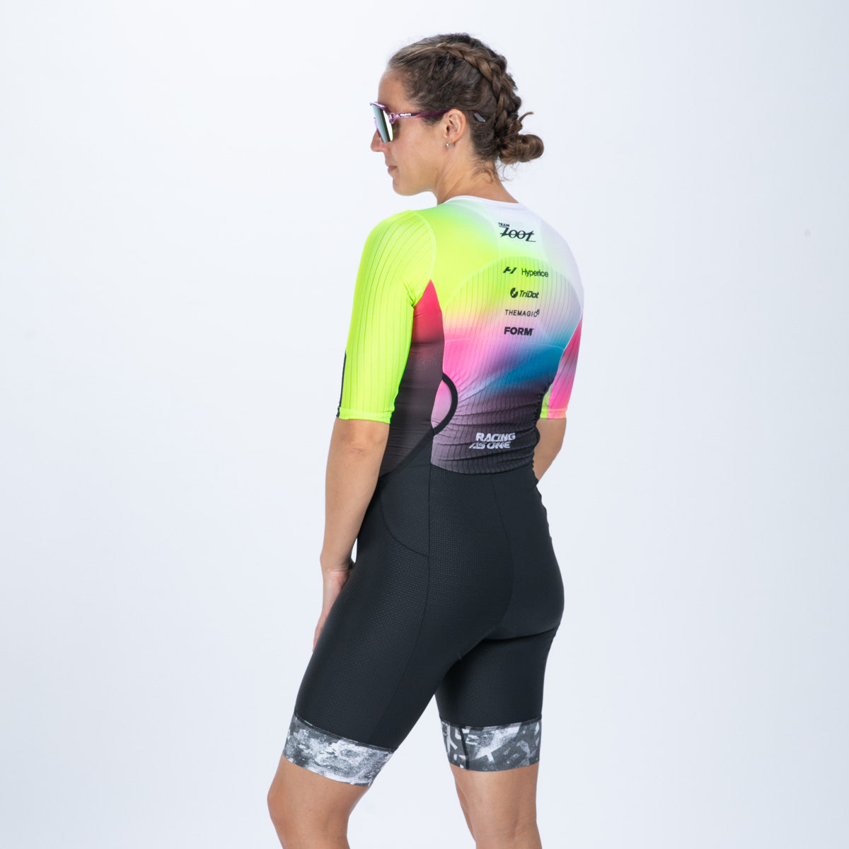 Women's Ultra Tri P1 Racesuit (Black Exos) - TZ Afterglow