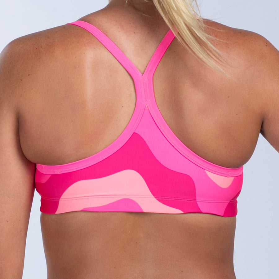 Women's Ltd Swim Racerback Bikini Top - Pink Wave