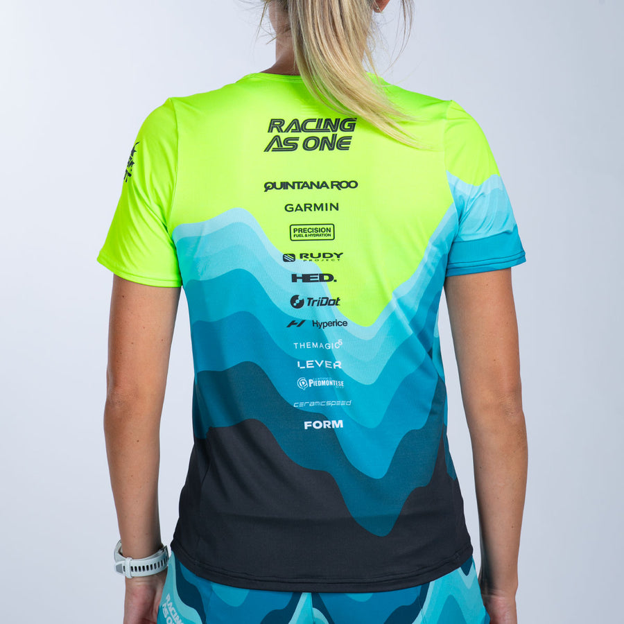 Women's Ltd Run Relaxed Fit Tee - Aqua Wave