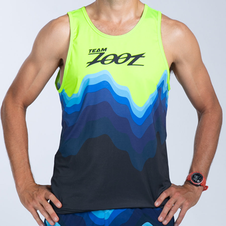 Men's Ltd Run Singlet - Blue Wave