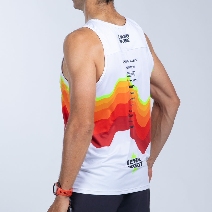 Men's Ltd Run Singlet - Red Wave