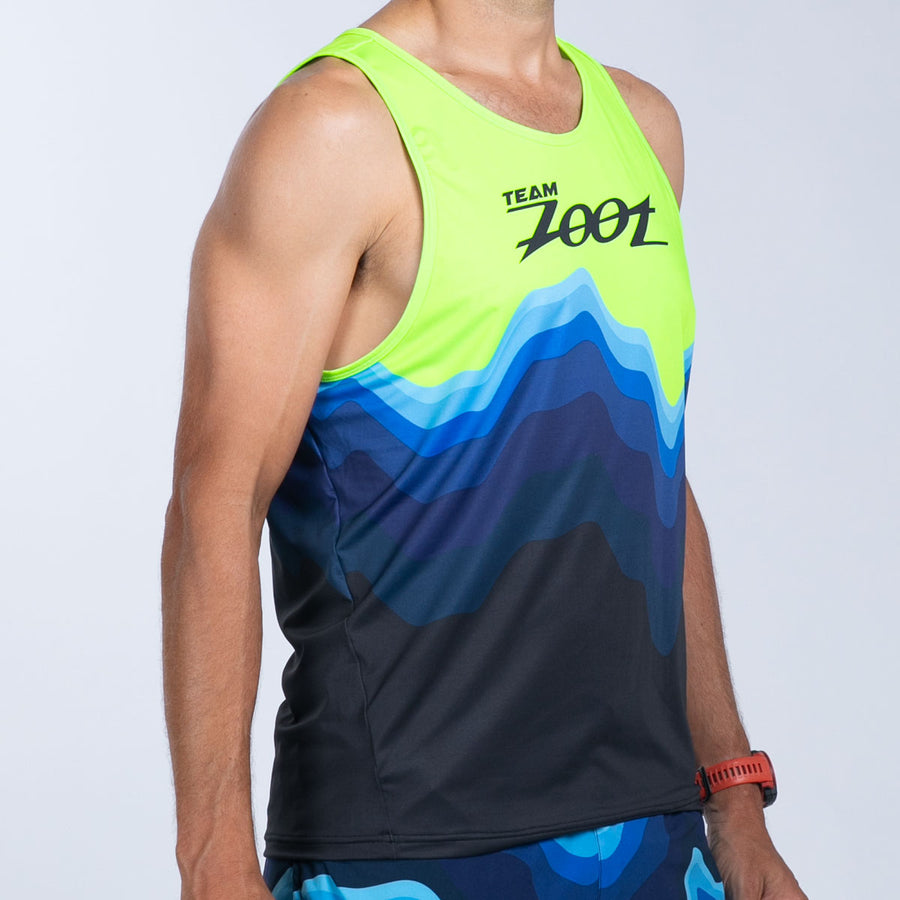 Men's Ltd Run Singlet - Blue Wave