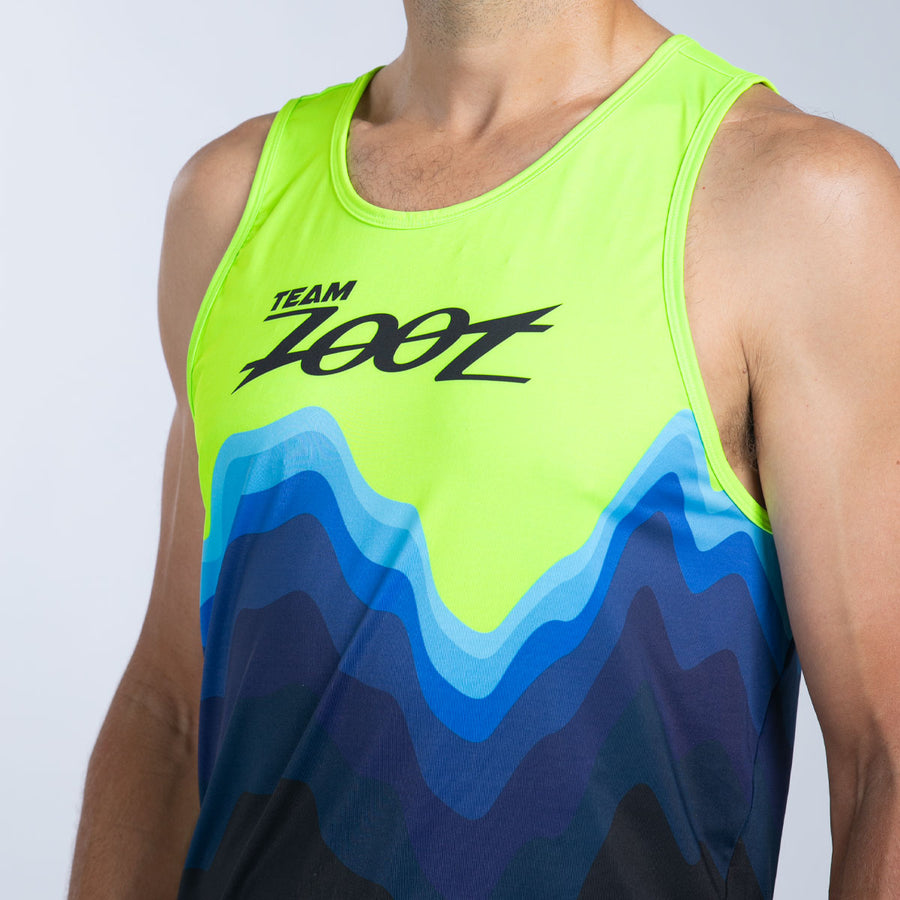 Men's Ltd Run Singlet - Blue Wave