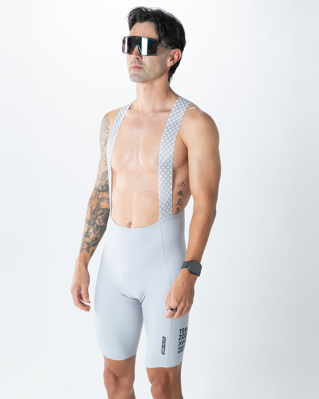 Men's Elite Cycle Seamless Bib Short - TZ Summer Series 26 - Grey