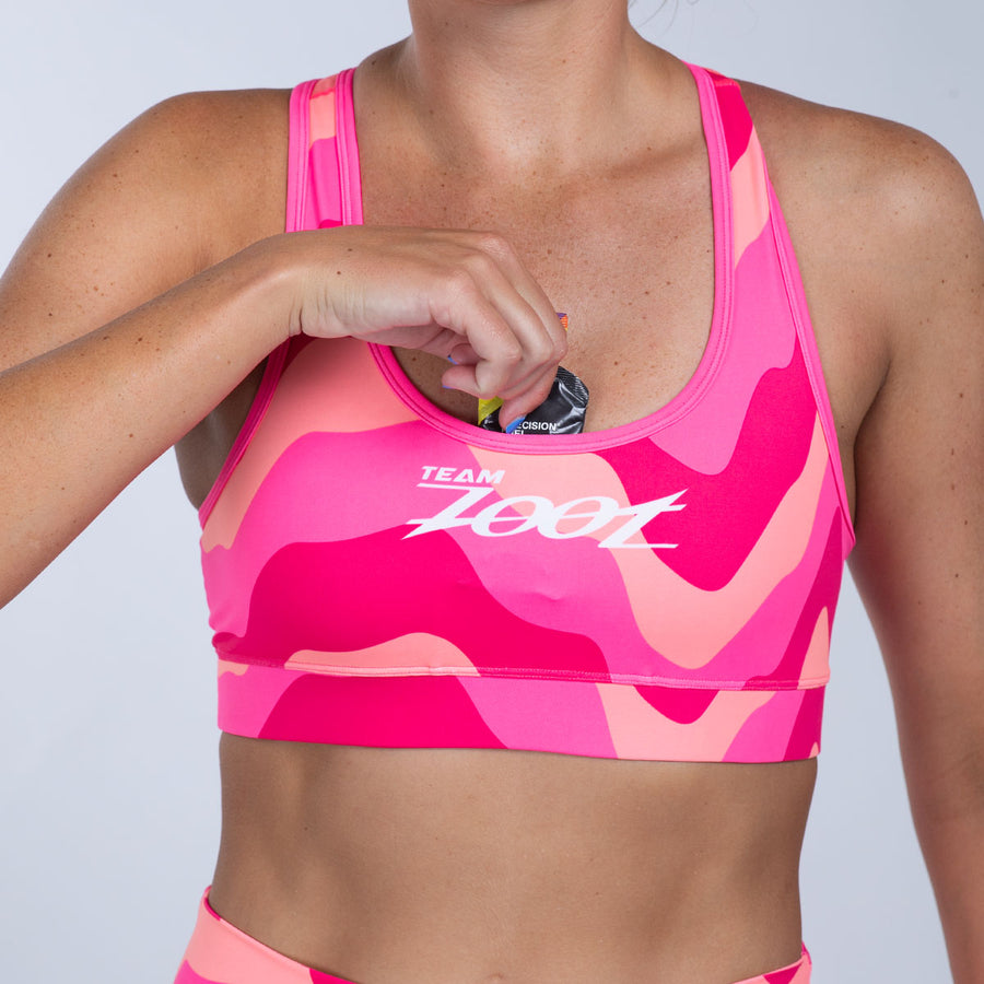 Women's Ltd Run Bra - Pink Wave